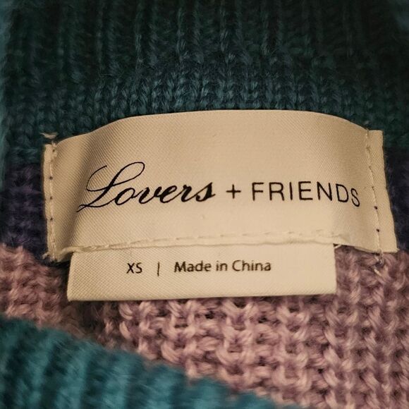 LOVERS + FRIENDS Marianne Colorblock Striped Turtleneck‎ Sweater - Size XS - Picture 6 of 7